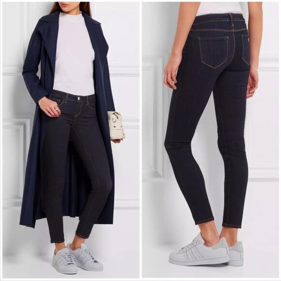 L’AGENCE Chantal Low Rise Skinny Midnight Jeans - Picture 1 of 6